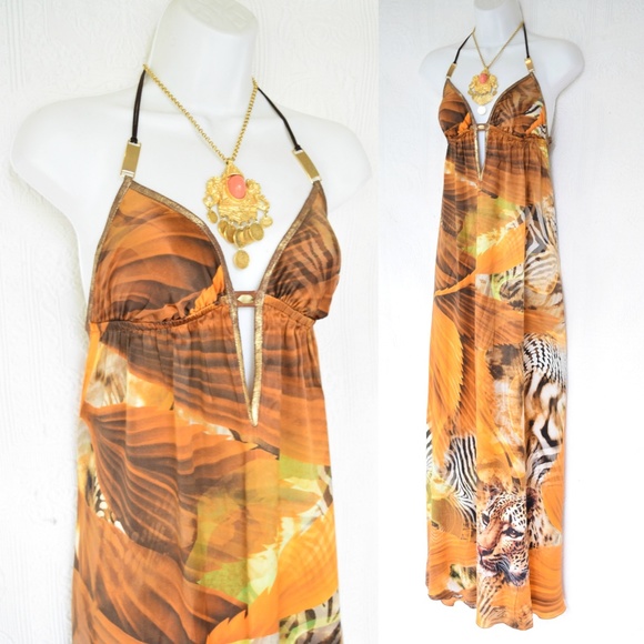 Kasia de Gelaque Dresses & Skirts - Kasia de Gelaque silk leopard leather dress